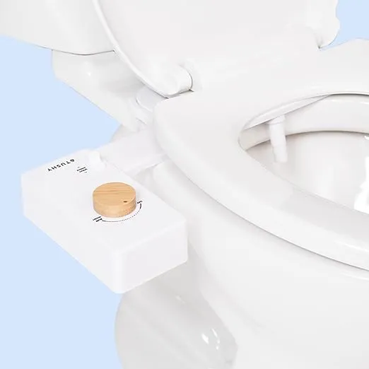 TUSHY Classic 3.0 Bidet Toilet Seat Attachment - A Non-Electric Self Cleaning Water Sprayer with Adjustable Water Pressure Nozzle, Angle Control & Easy Home Installation (White/Bamboo)TUSHY Classic 3.0 Bidet Toilet Seat Attachment - A Non-El…