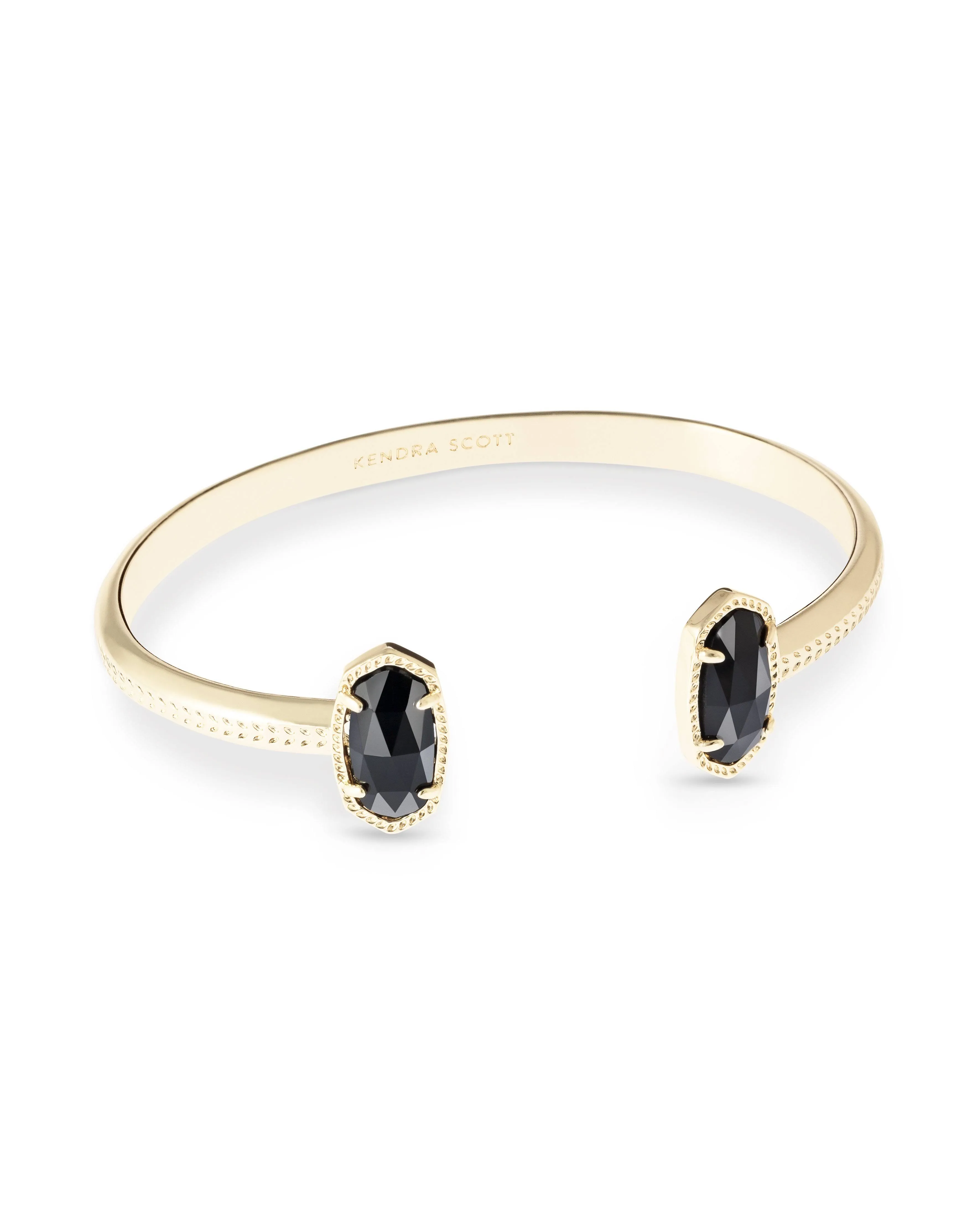 ELTON CUFF BRACELET, GOLD BLACK