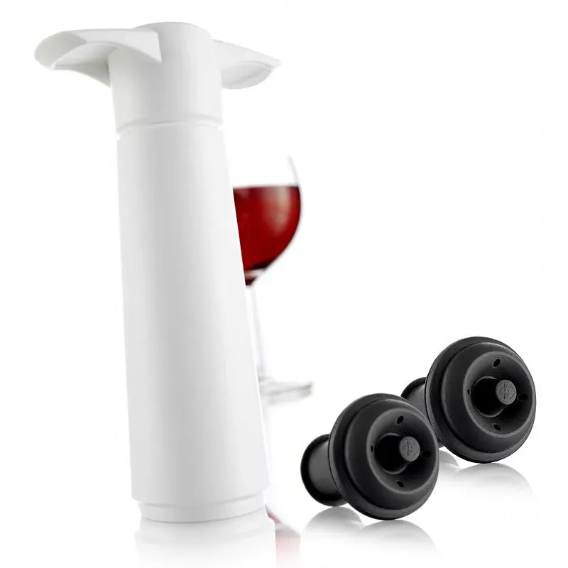 Vacu Vin 3-Piece Wine Saver Gift Set, White