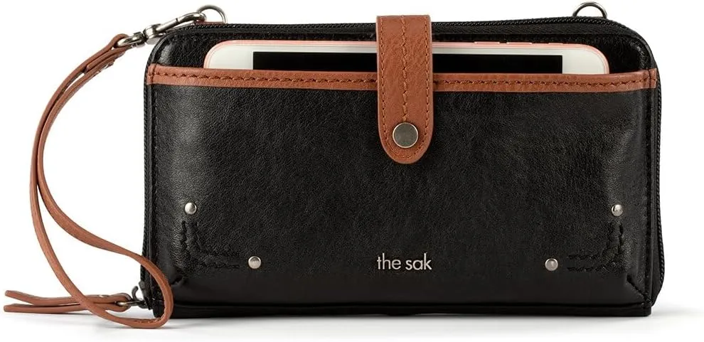 The Sak Iris Large Smartphone Crossbody Bag Black Onyx