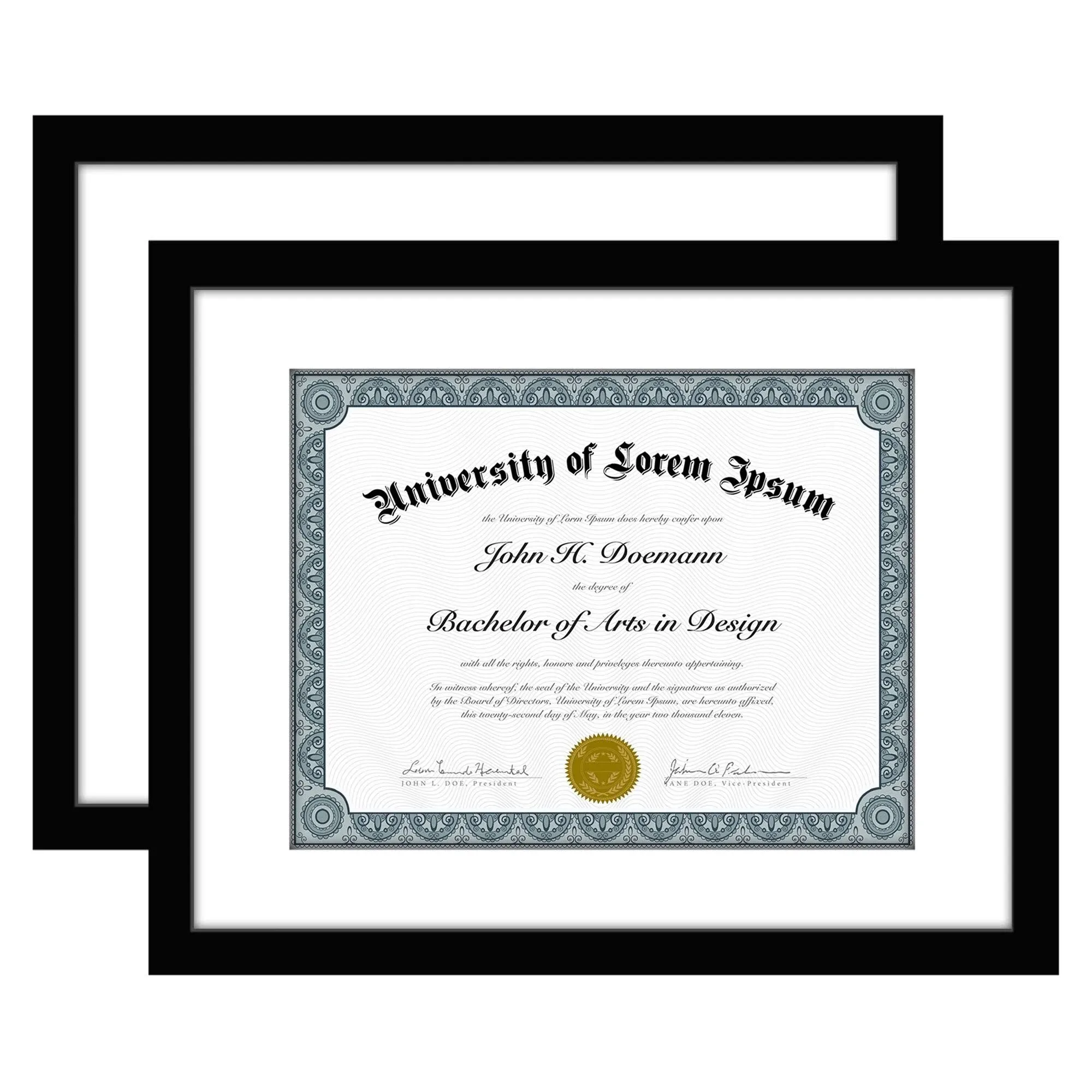 Americanflat Legacy Collection Diploma Frame Set of 2