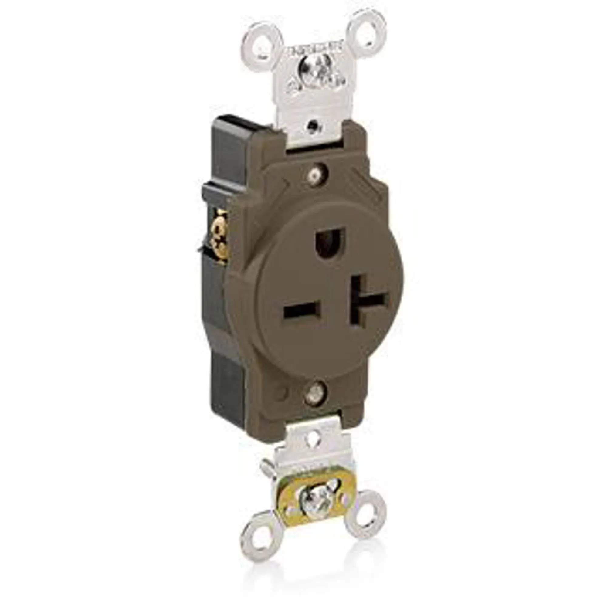 Leviton 5461 Single Receptacle, Brown