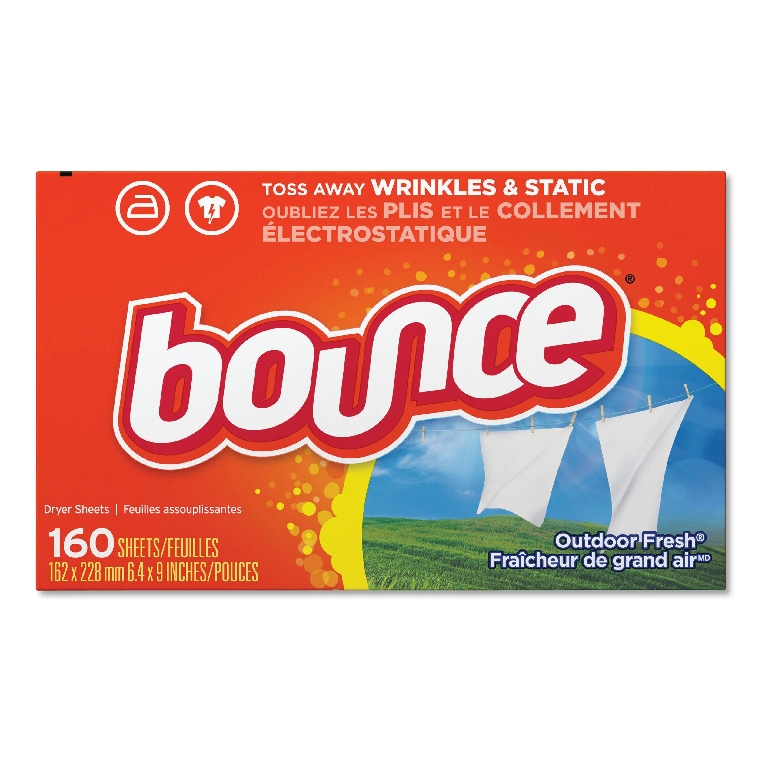 Bounce Fabric Softener Sheets, Outdoor Fresh, 160 Sheets