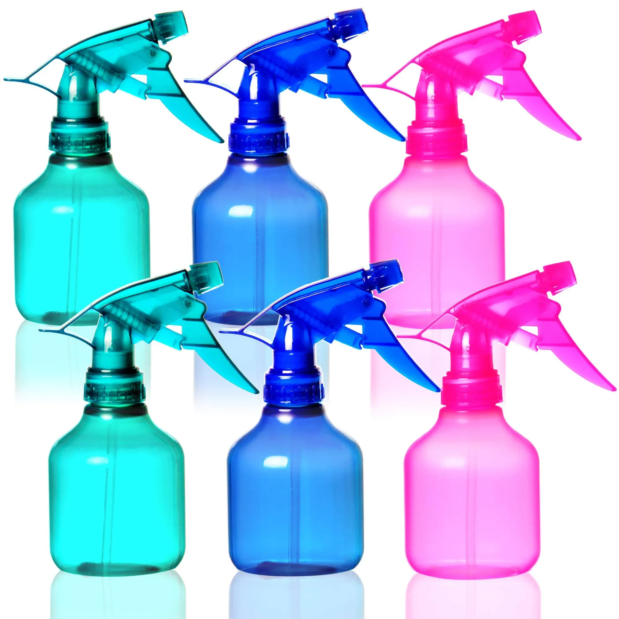 Youngever 6 Pack Empty Plastic Spray Bottles Spray Bottles for Hair and Cleaning Solutions