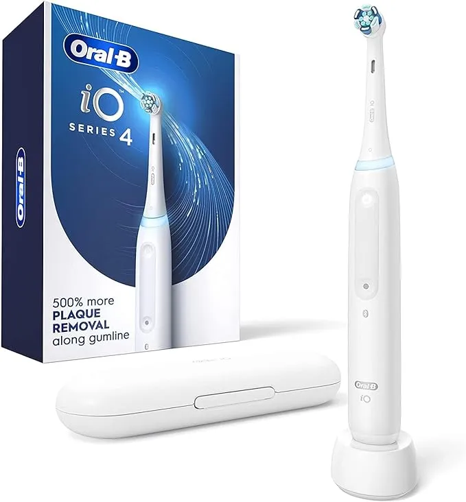 Oral-B iO Series 4 Electric Toothbrush with (1) Brush Head, Rechargeable, White