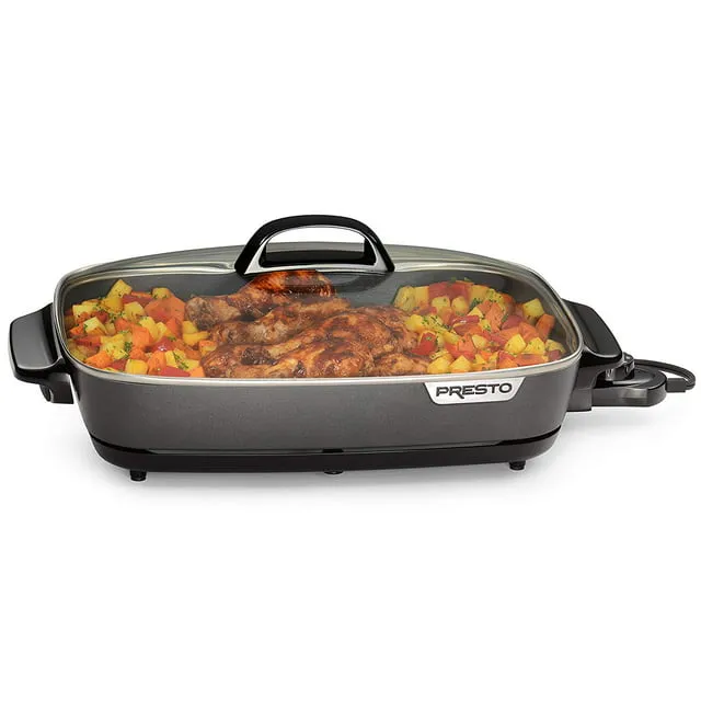 National Presto Industries 06858 Slimline Skillet with Glass Cover