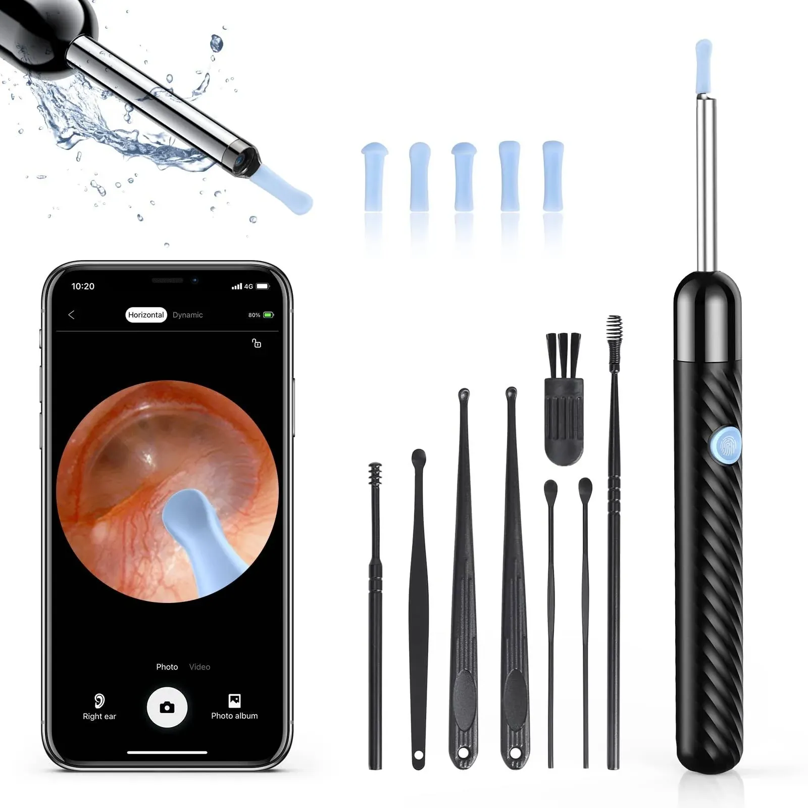 Ear Wax Removal, Ear Cleaner with Camera, Ear Wax Removal Tool Camera with 1080p ...