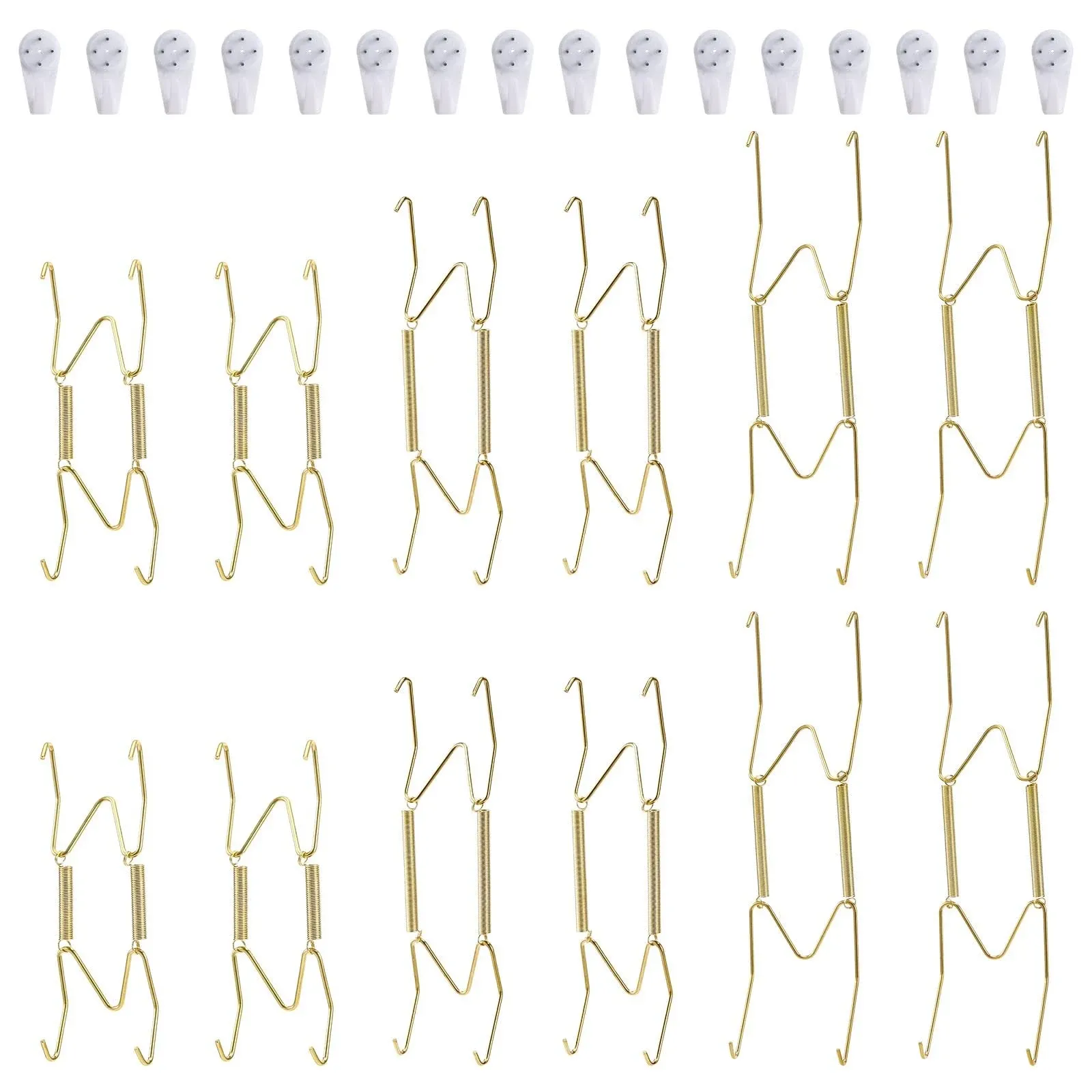 Fasunry 12 Pack Plate Hangers 4 6 8 Inch Wall Plate Hangers and 16 Pack Wall ...