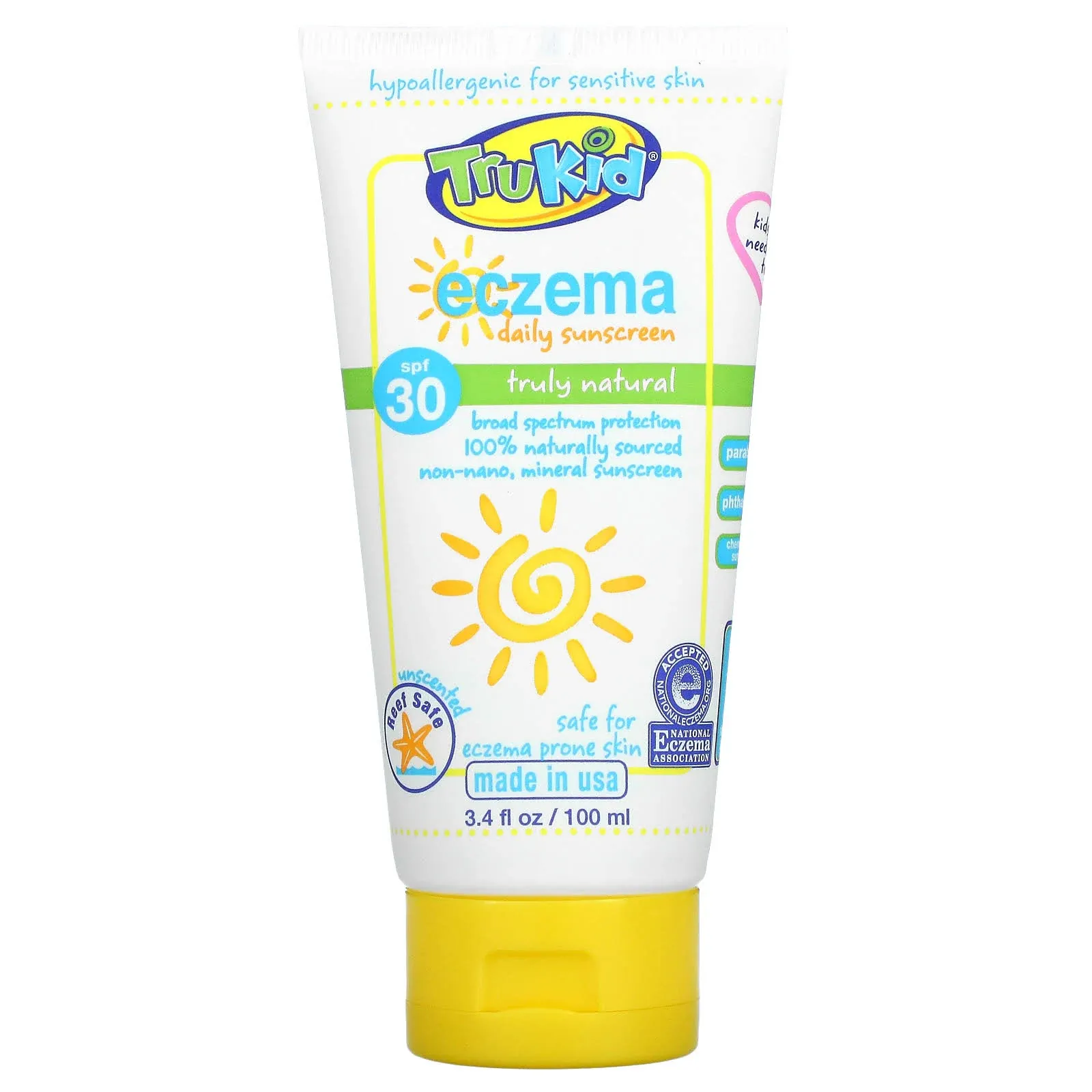 TruKid Eczema (Unscented) Daily SPF30 Sunscreen 3.4oz