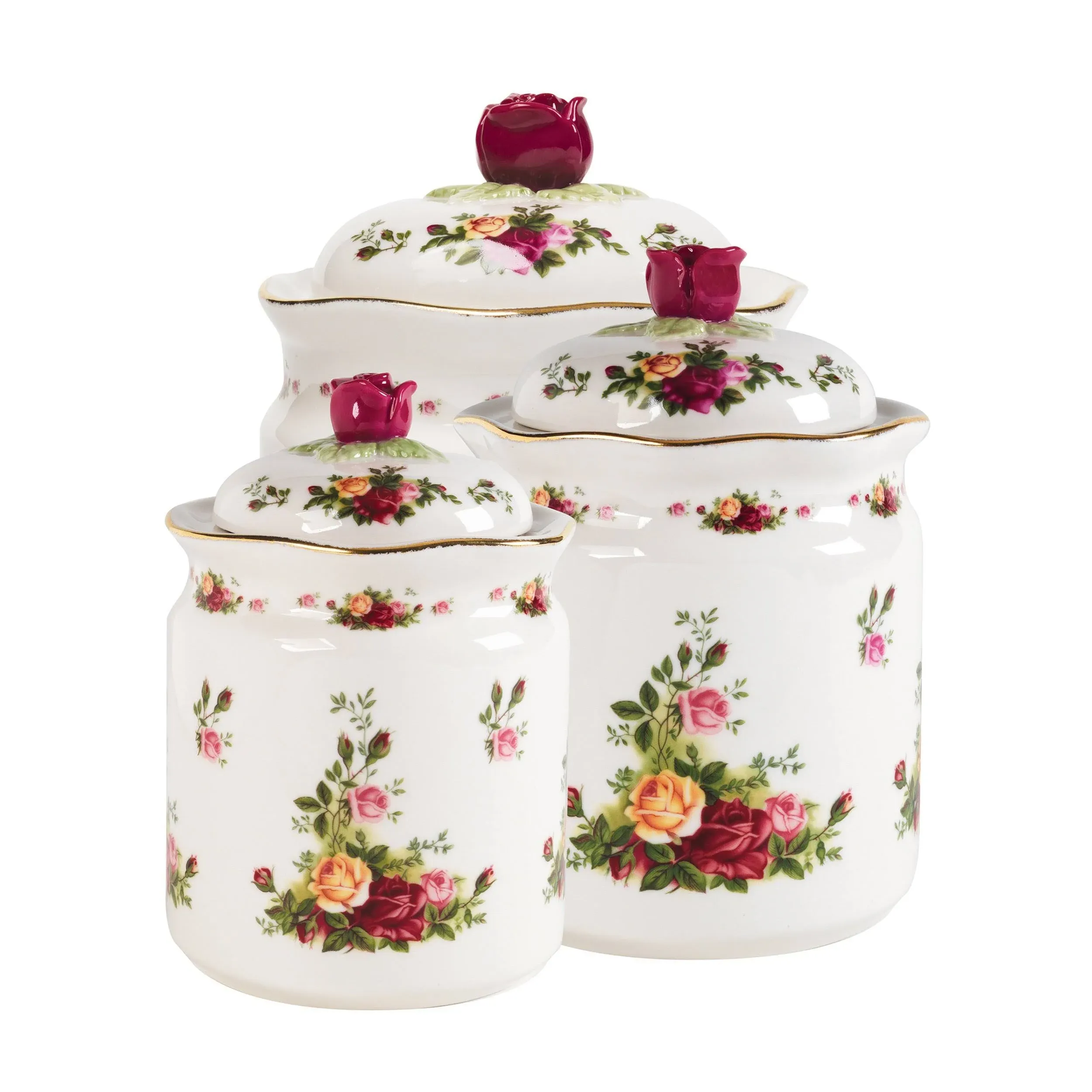 Royal Albert Old Country Roses Canisters Set of 3