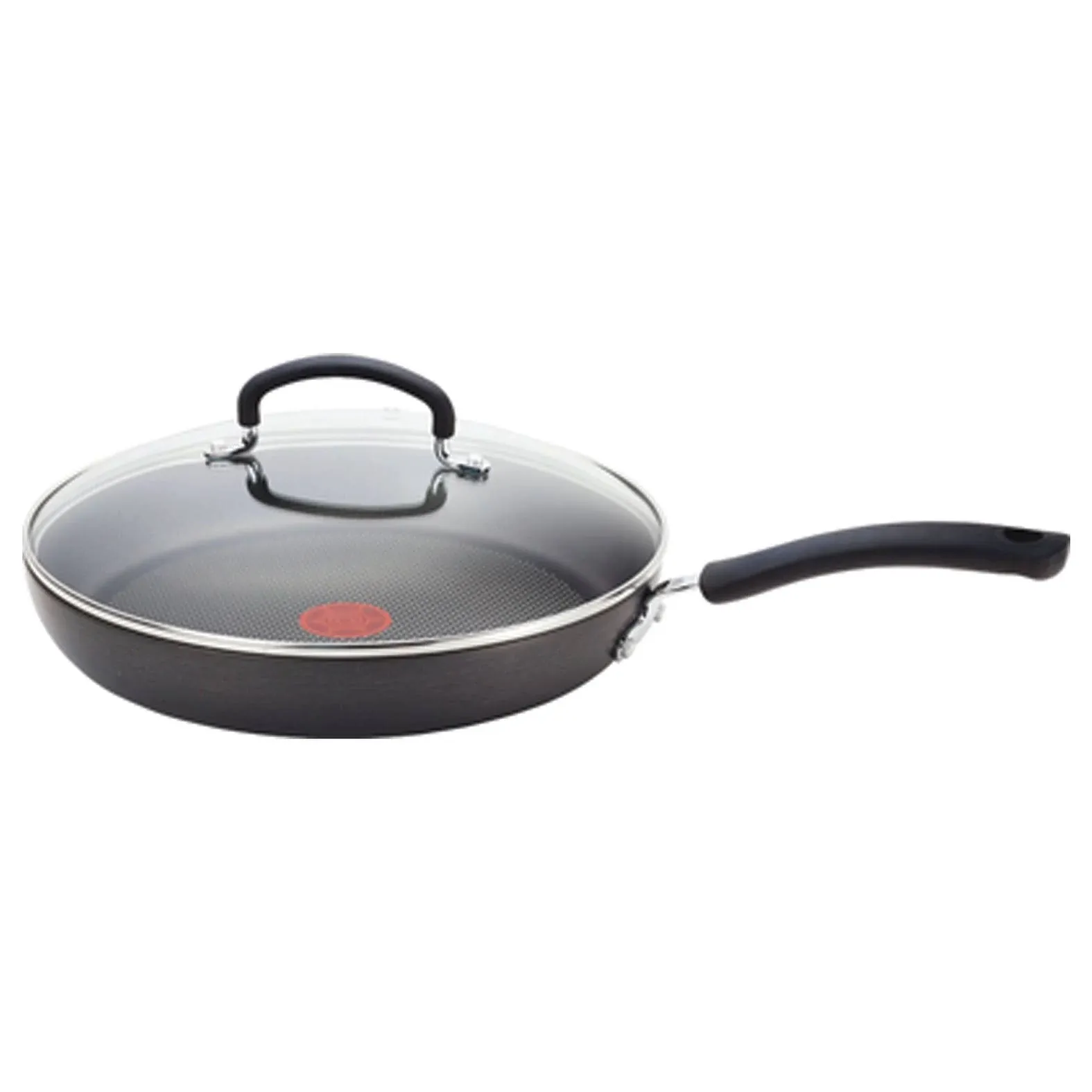 T-fal Ultimate Hard Anodized Nonstick Fry Pan with Lid 12 Inch Cookware, Pots and Pans, Dishwasher Safe Black