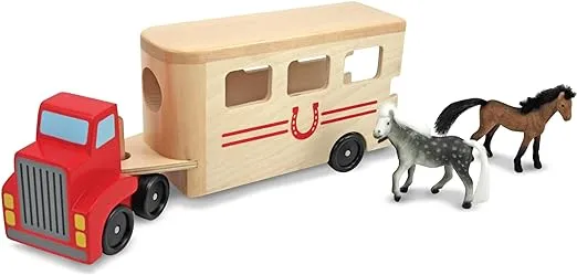 Melissa & Doug Wooden Horse Carrier