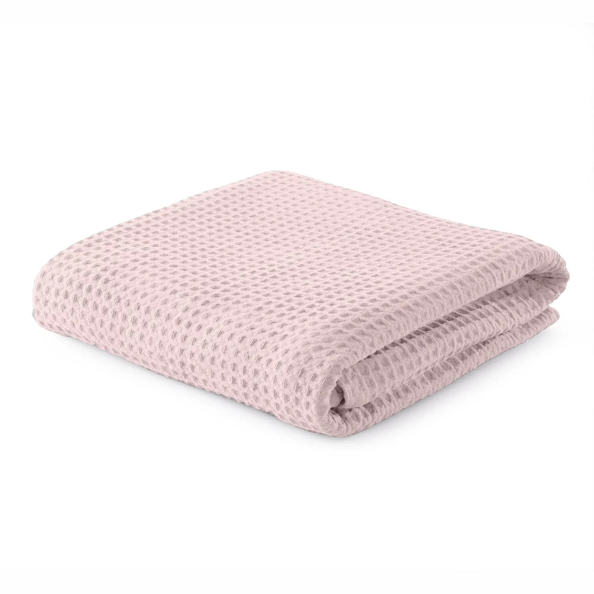 Great Bay Home 100% Cotton Waffle Weave Blanket King Blush Pink