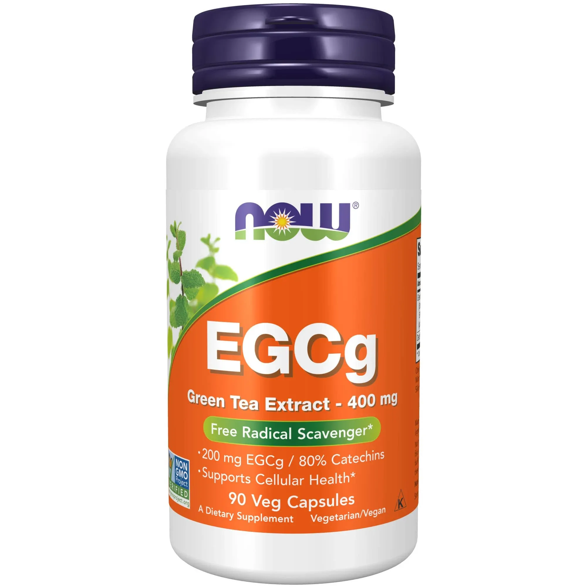 NOW Foods EGCg 400mg 2X90 or 1X180 caps Green Tea Extract Free Radical Scavenger