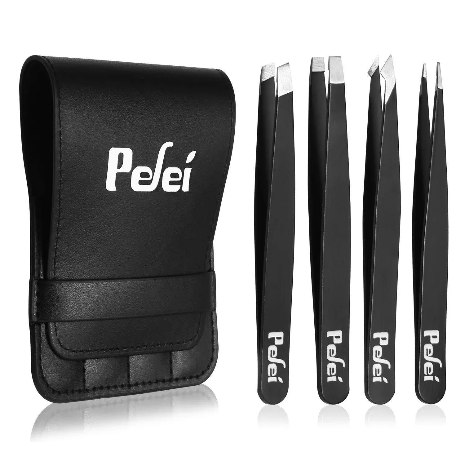 Pefei Tweezers Set - Professional Stainless Steel Tweezers for Eyebrows - Great ...