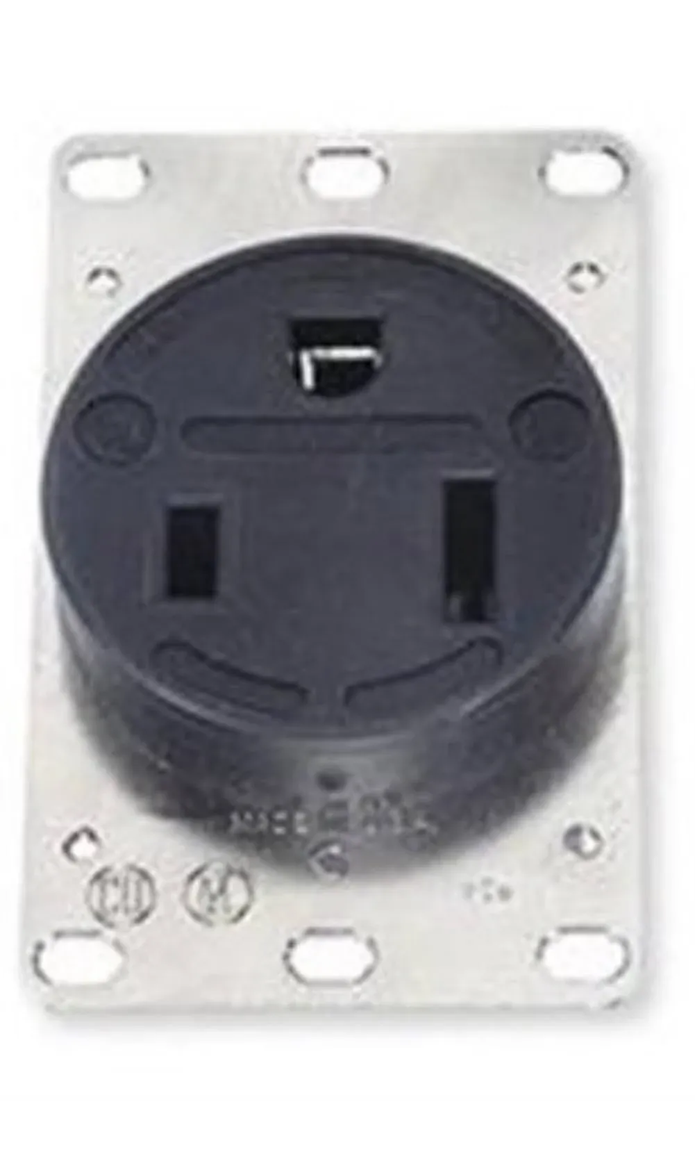 Hubbell Hbl9360 Receptacle, 50 A Amps, 125V Ac, Flush Mount, Single Outlet,