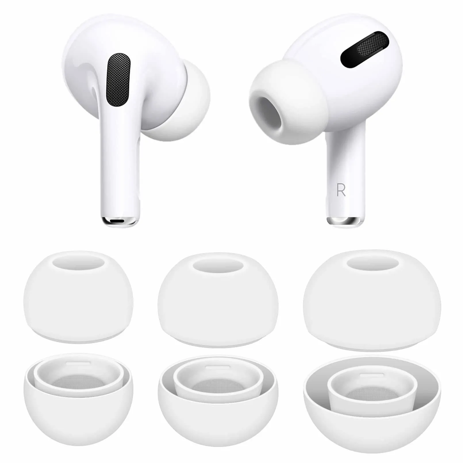 For Apple AirPods Pro 2nd 3rd Silicone Ear Tips S/M/L White NEW Replacement ASS