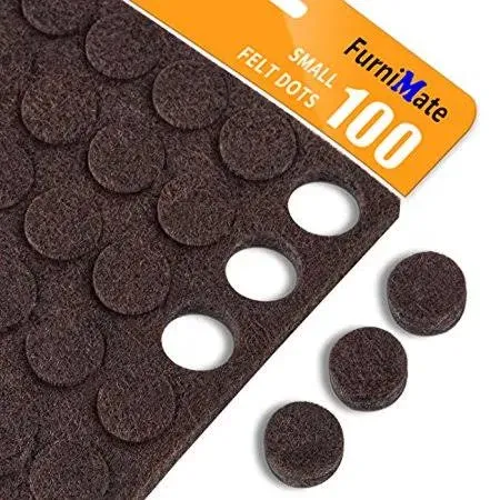 Felt Pads Small Felt Bumpers Dots 3/8&#034; Diameter 100PCS Felt Pads for Cabinets 3/