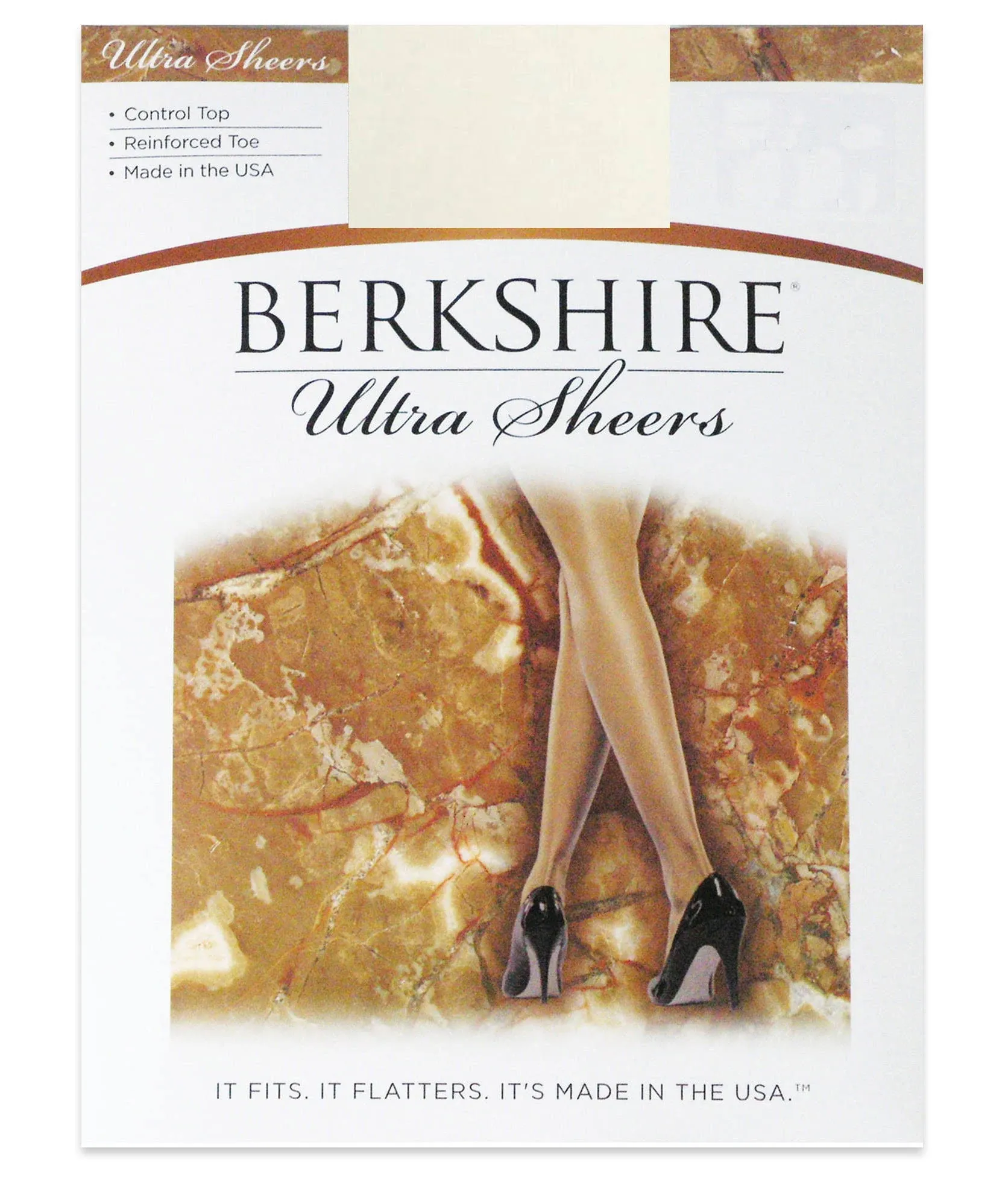 Berkshire Ultra Sheer Control Top Pantyhose Reinforced Toe - 4419 French Coffee / 2