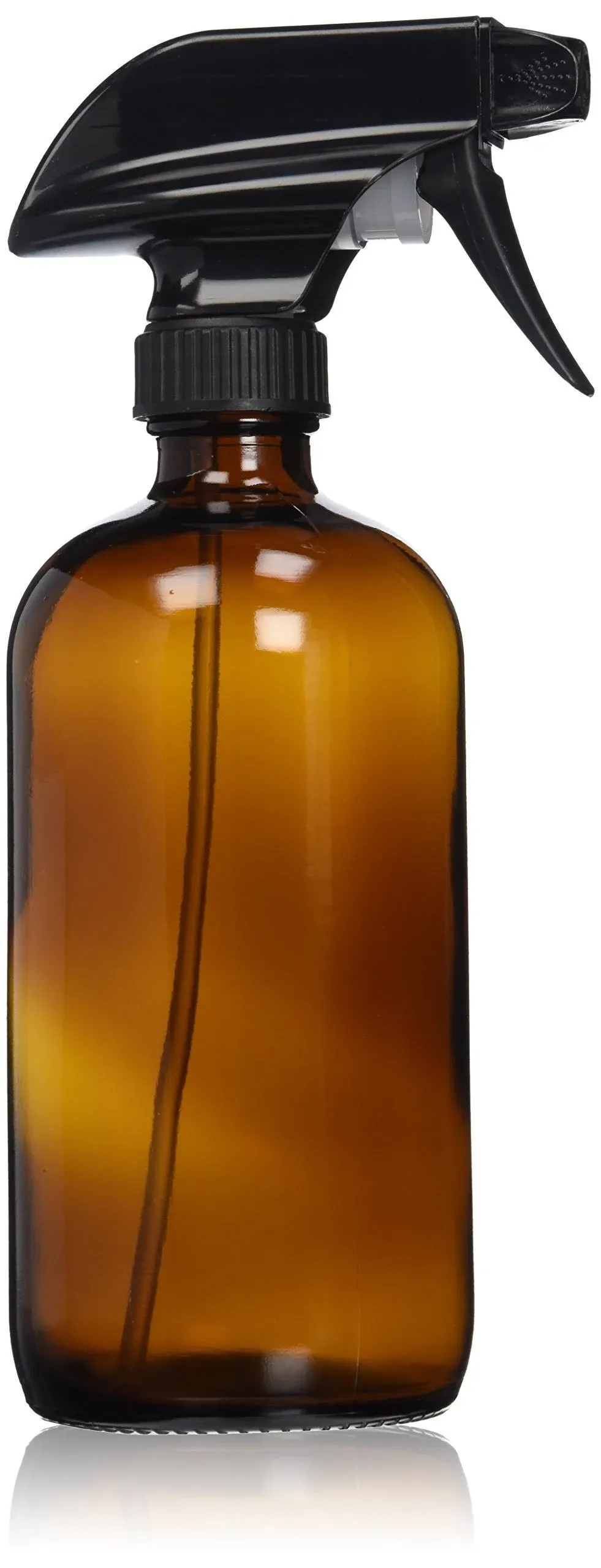 Empty Amber Glass Spray Bottle - Large 16 oz Refillable Container Is Great for Essential Oils, Homemade Cleaning Products, Aromatherapy - Durable