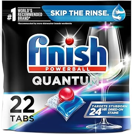 Finish Powerball Automatic Dishwasher Detergent, Quantum, With Activblu Technology, Tabs - 22 tabs, 9.7 oz