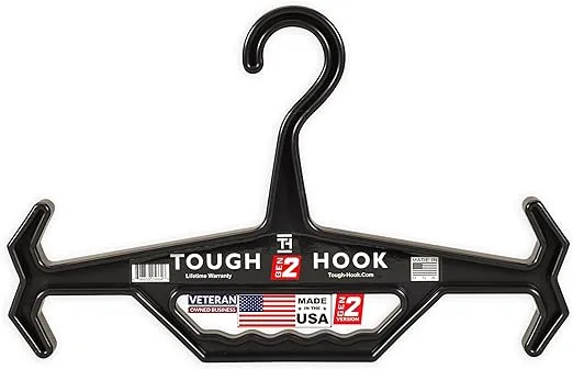 Original Tough Hook Hanger GEN2 | The Original Multipurpose Heavy Duty Hanger | 200 lb Capacity |USA Made |Veteran Owned |for Heavy Gear, Tactical Gear, Packs, Body Armor,Plate Carrier Vests, Scuba