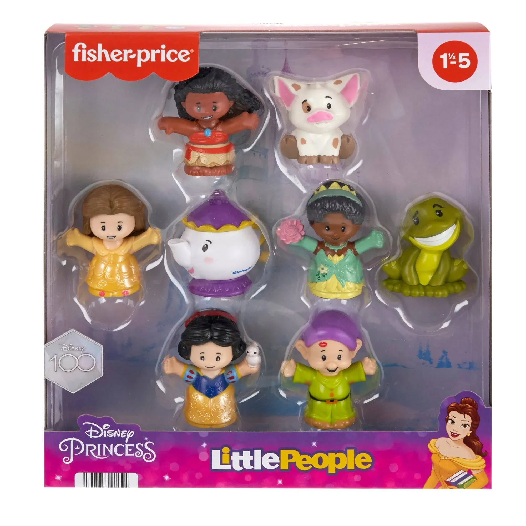 Fisher-Price Little People Toddler Toys Disney Princess Story Duos 8-Piece Figure Set for Pretend Play Kids Ages 18+ Months ​ (Amazon Exclusive)