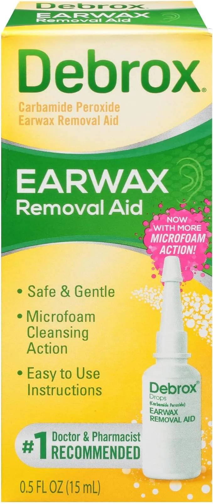 Debrox Earwax Removal Aid, 0.5 oz Earwax Removal Drops