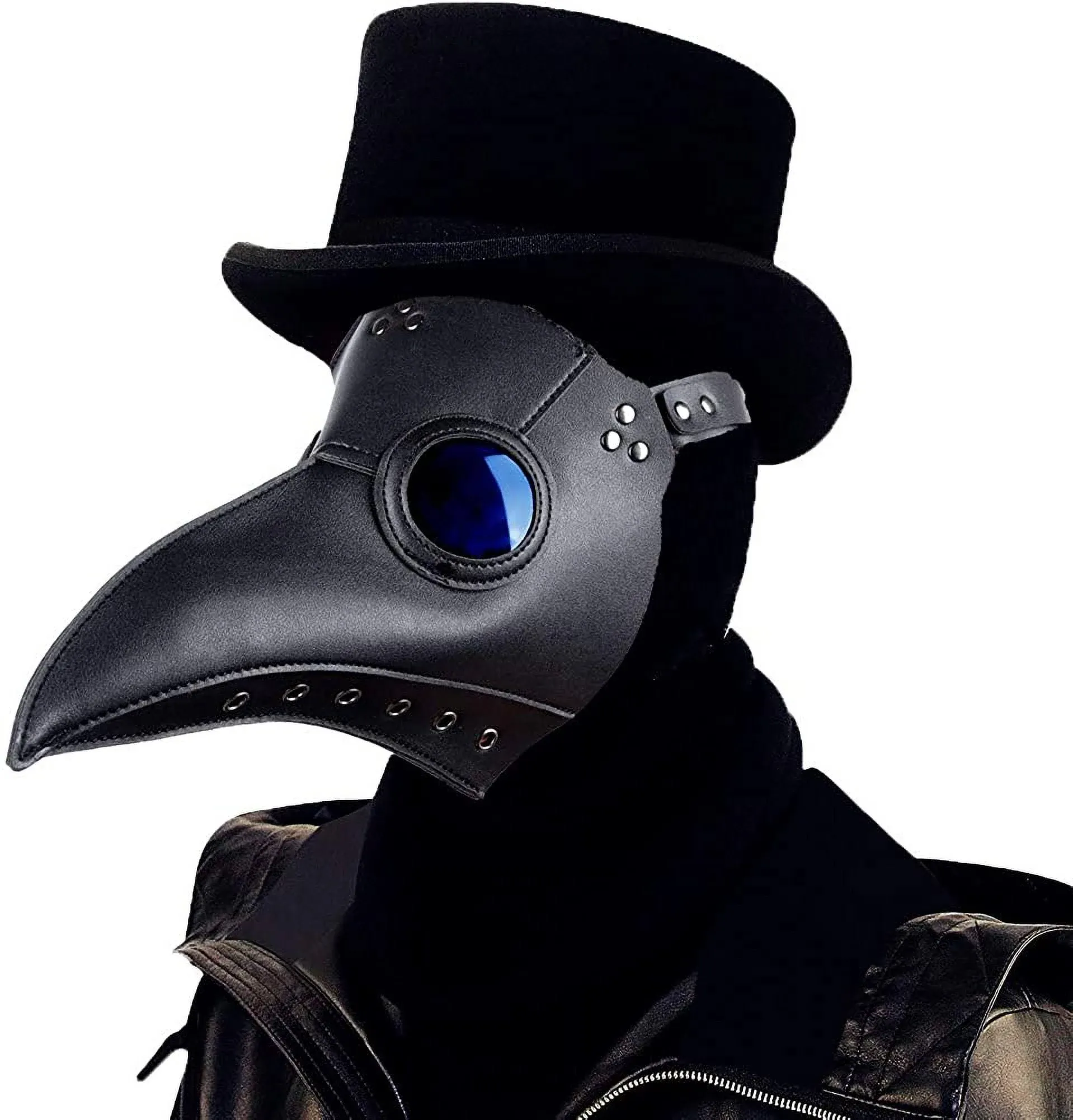 Raxwalker Plague Doctor Mask Retro Leather Steampunk Halloween Costume Long Nose Bird Beak Cosplay Props