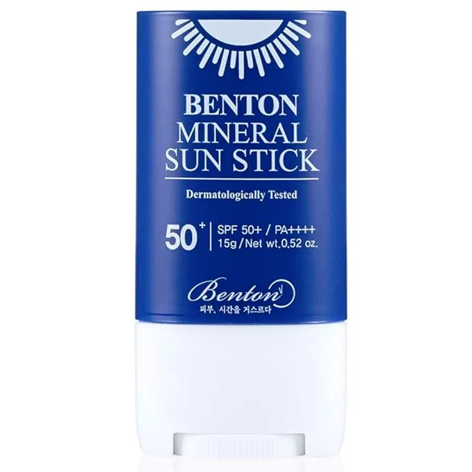 Benton Mineral Sun Stick SPF50+/PA++++ 15g, UV Protection, No White Cast, Long Lasting, Skin Irritation Tested, Tested for Infant Use, Safe Korean Sunscreen, Soft & Smooth Finish, Face & Body Sun Stick, K-Beauty, Korean Sun Stick