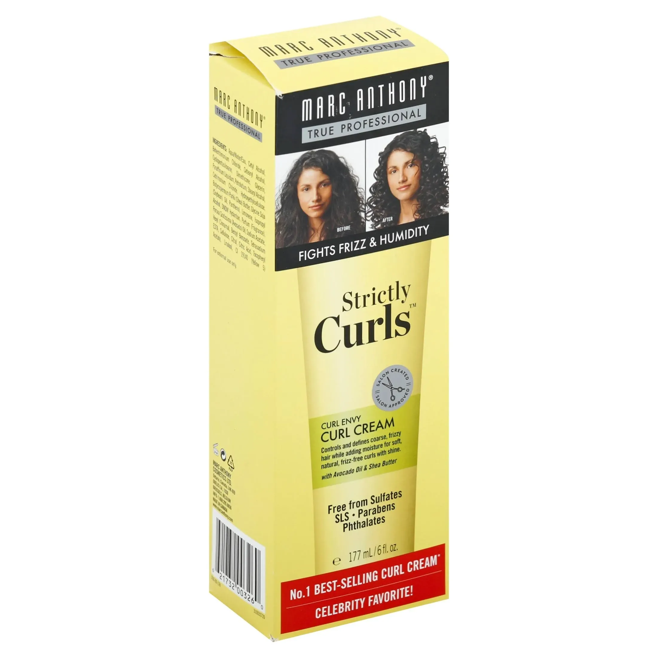 Marc Anthony Curl Enhancing Cream, Strictly Curls - Shea Butter, Vitamin E & Avocado Oil Softens & Defines Coarse Curls - Sulfate-Free Anti-Frizz Styling Product For Curly, & Wavy Hair - 2 Count