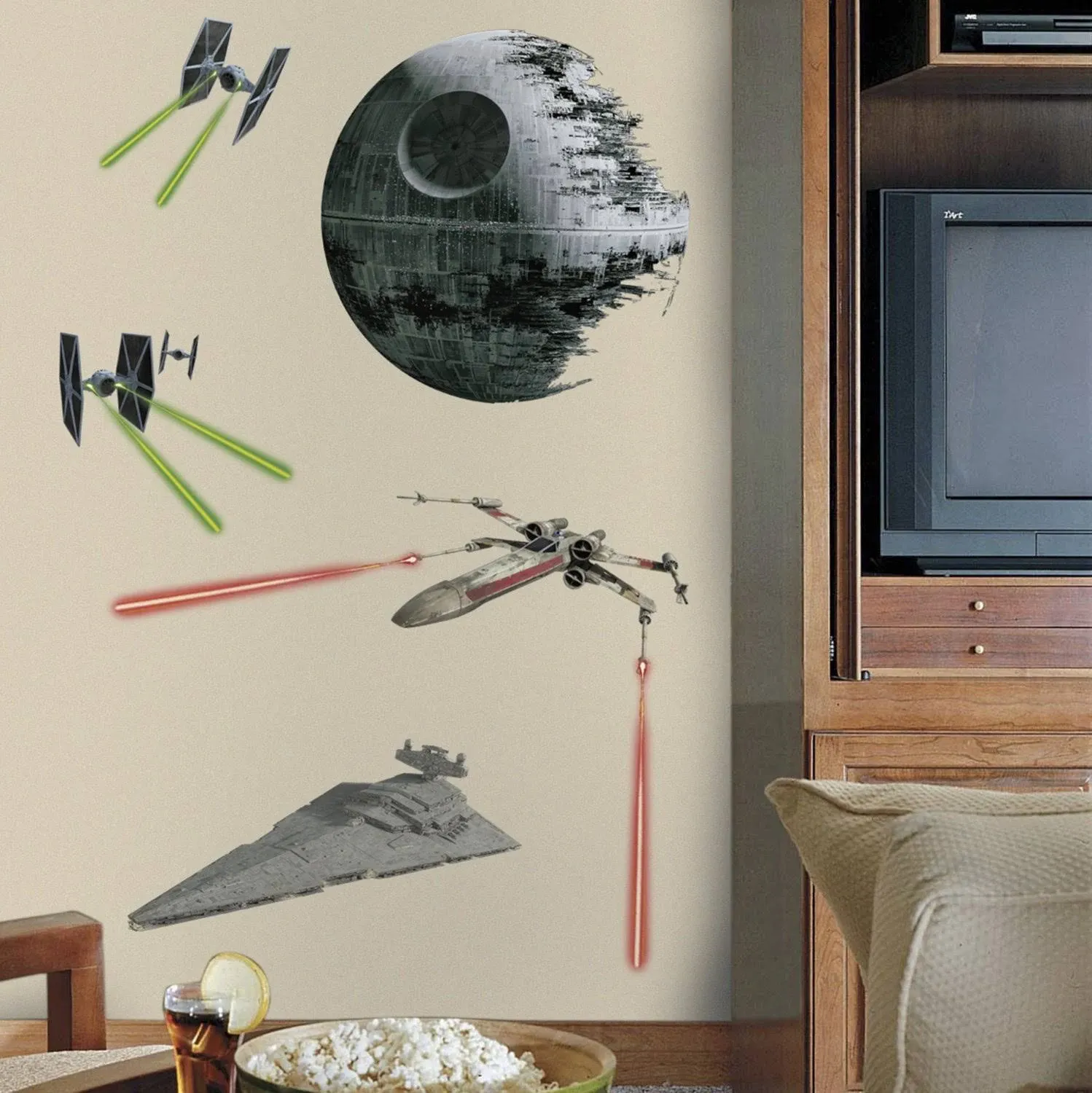 Roommates RMK3076GM Star Wars Classic Space Ships Peel and Stick Giant Wall Decals