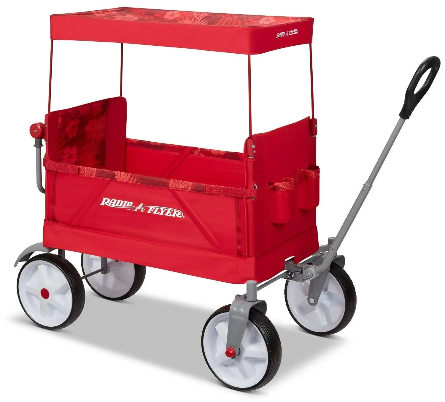 Radio Flyer Beach &amp; Boardwalk EZ Fold Wagon, Recycled Fabric, Red