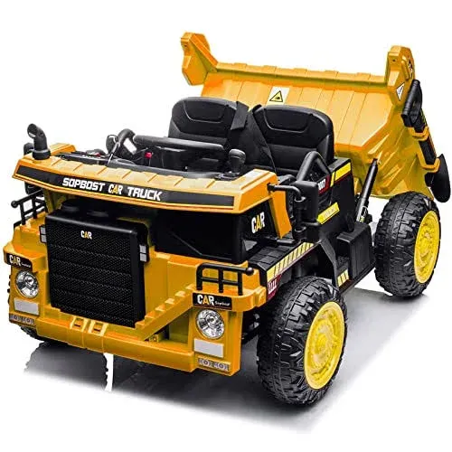 NEWQIDA 12V Ride on Dump Truck for Kids Car with Remote Control Construction ...