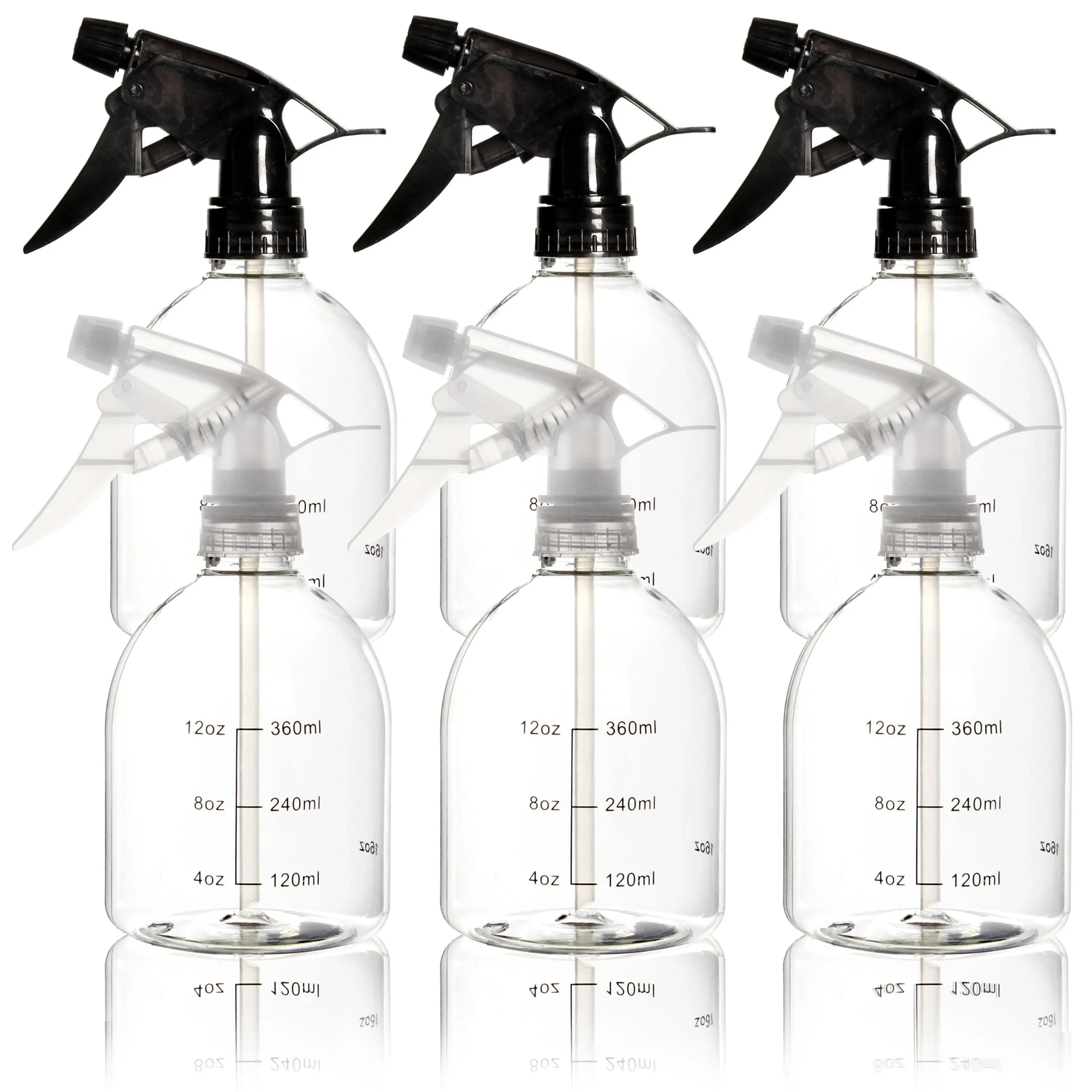 Youngever 6 Pack Empty Plastic Spray Bottles, Spray Bottles for Hair and Cleaning ...