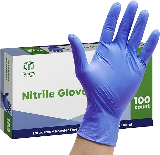 Nitrile Disposable Gloves 4Mil Latex Free &amp; Rubber Free Non-Sterile Powder Free