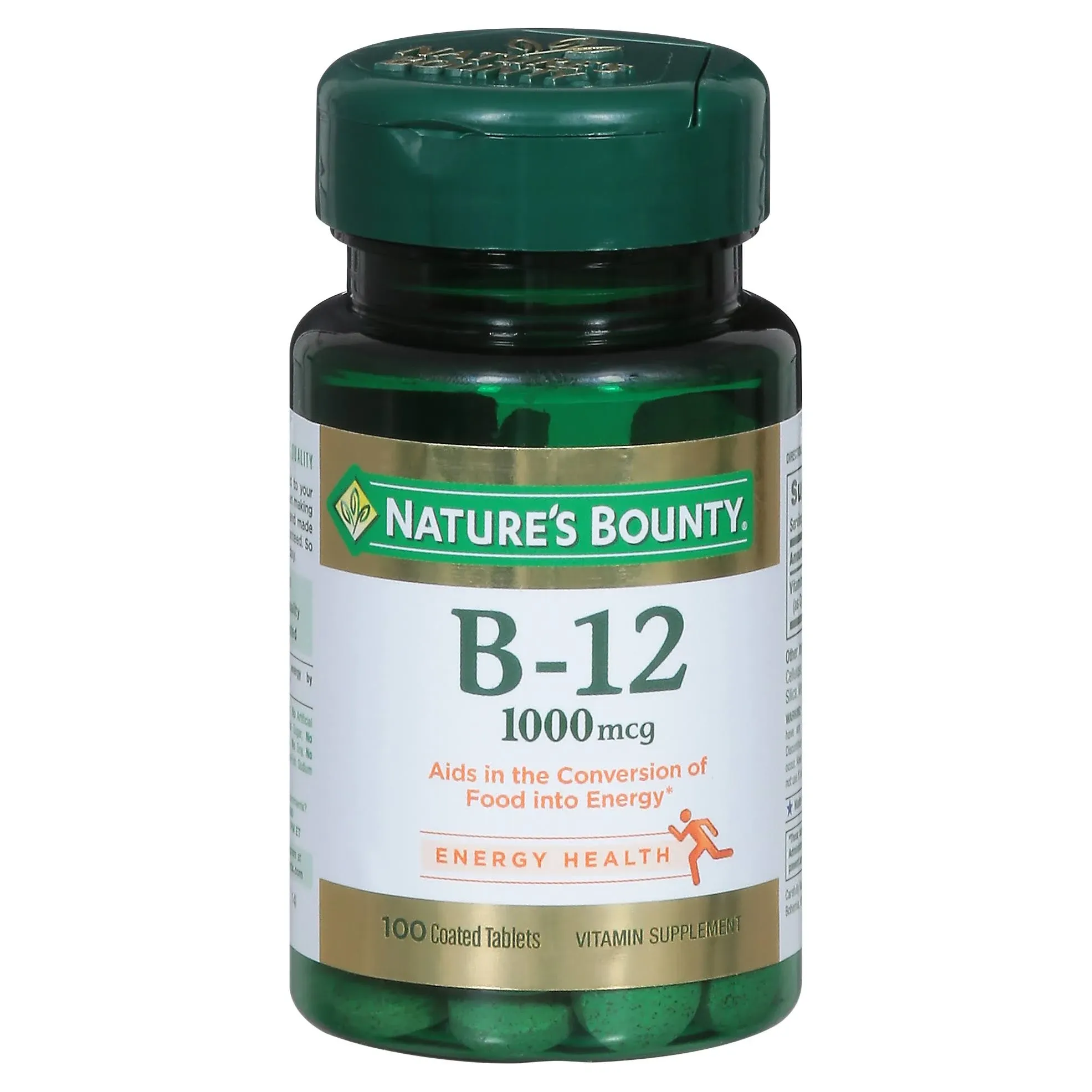 Nature's Bounty, Vitamina B12, 1000 mcg, 100 comprimidos recubiertos