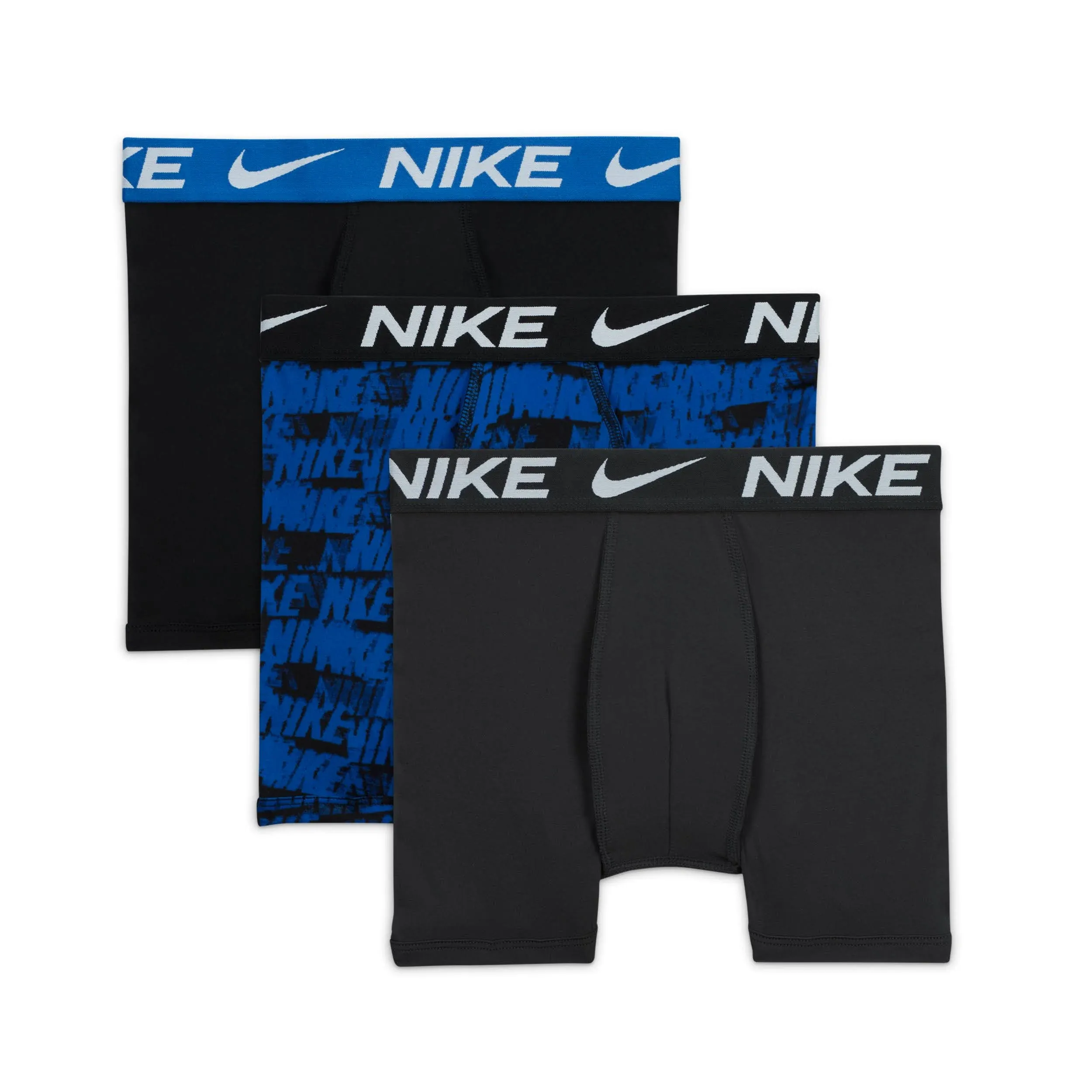 Nike Youth Boy&#039;s 3-Pairs Boxer Briefs Underwear Micro Dri-FIT Game Royal