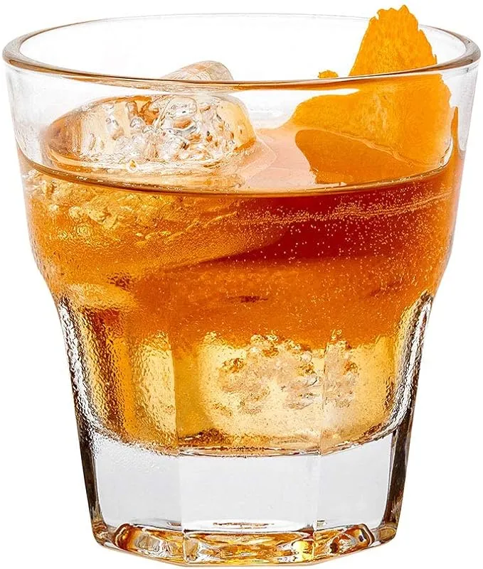 Restaurantware Otto 5 Ounce Whiskey Glasses Set Of 6 Paneled Rocks Glasses - Fine-Blown Tempered Heavy Base Dishwasher-Safe Clear Glass Scotch Glasses For Cocktails Or Liquors