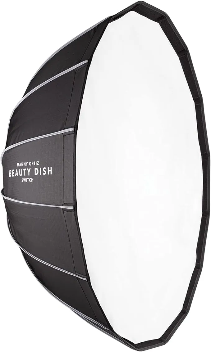 Westcott Beauty Dish Switch by Manny Ortiz 36", Silver Interior Reflectors Monolight Strobe Power Pack, Mount Speed Ring Required, Dishes Folding, 36"