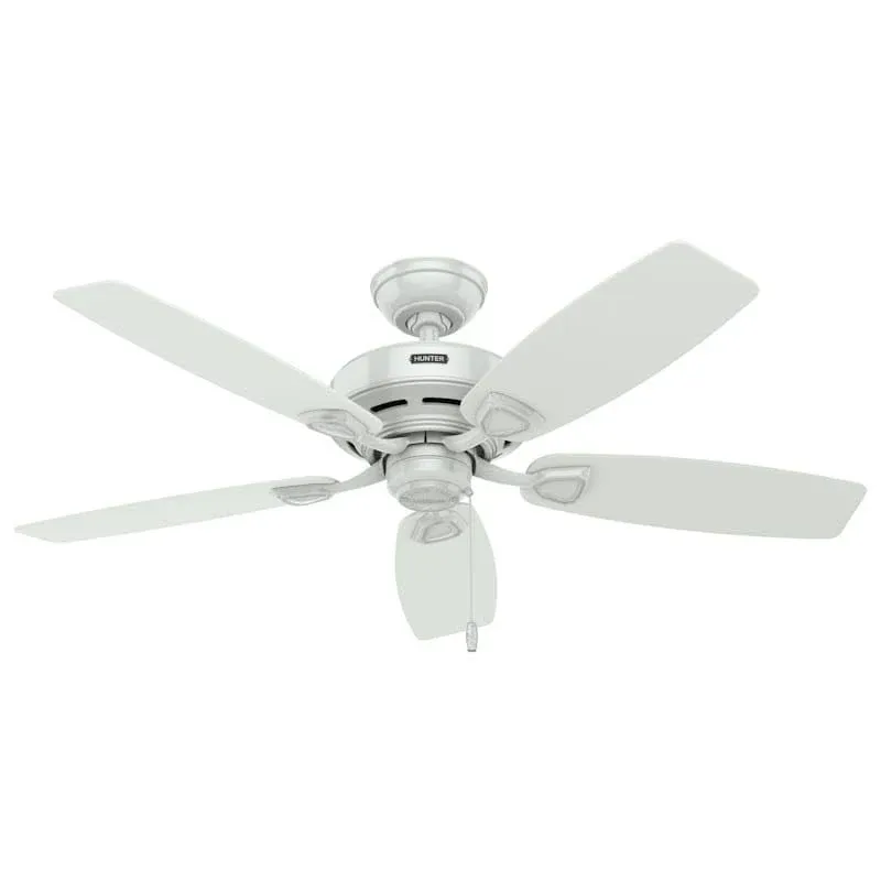 Hunter Fan Company, 53351, 48 inch Sea Wind Matte Black Indoor / Outdoor Ceiling Fan and Pull Chain