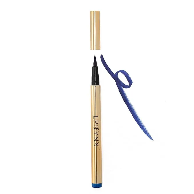 Vegan Gluten & Allergen Free Liquid Eyeliner Pencil | Long Lasting Waterproof Eyeliner with Precision Tip | 2ml | Blue By Dr. Liia