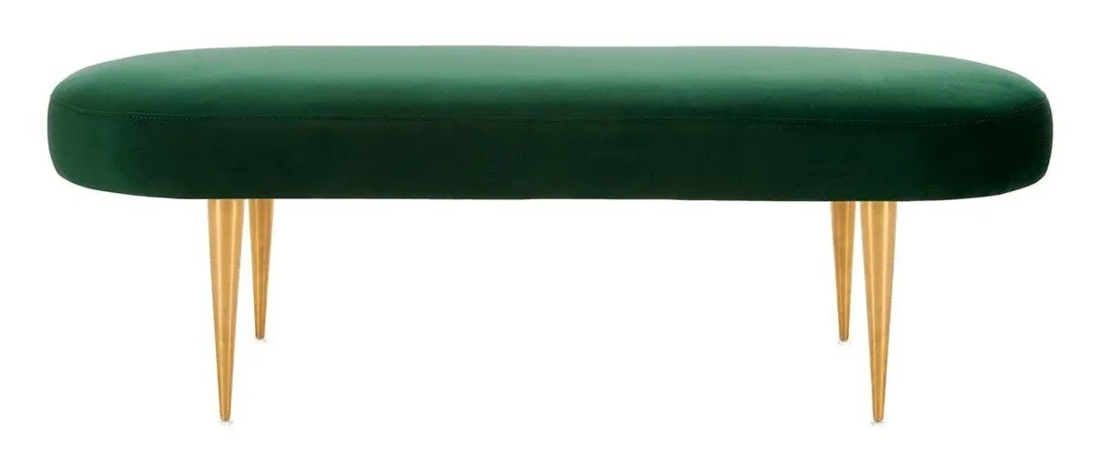 Safavieh Corinne Velvet Oval Bench - Emerald