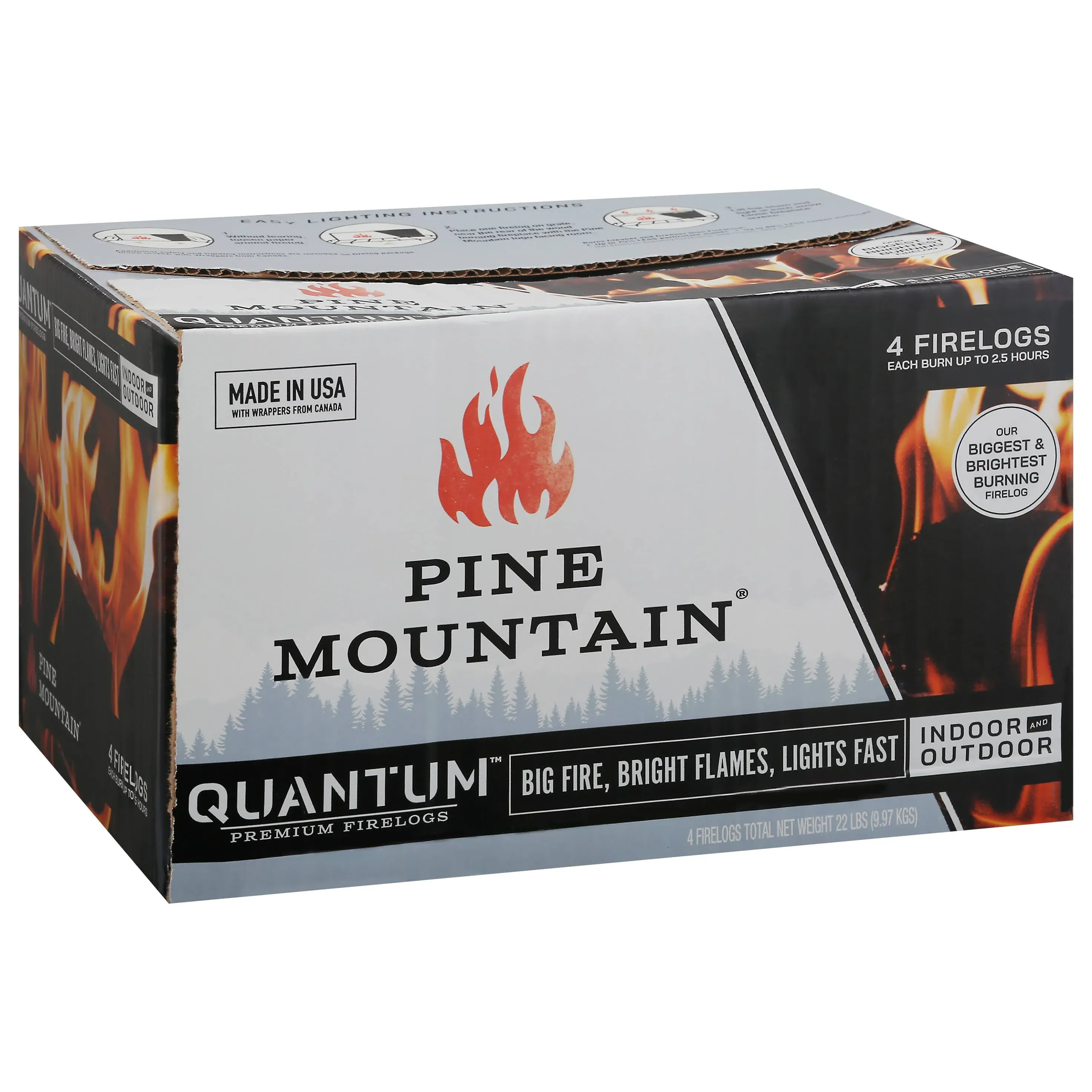 Pine Mountain - 800-000-186 - Quantum Fire Log - 4/Pack