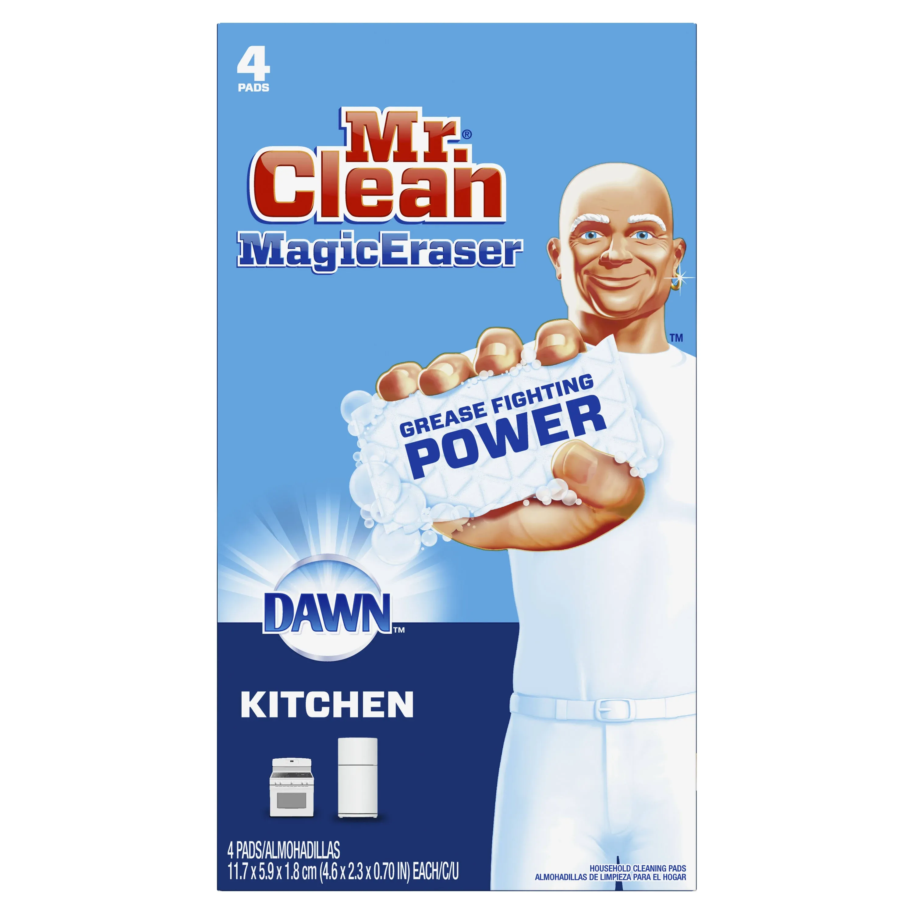 Mr. Clean Magic Eraser Household Cleaning Pads, Kitchen - 4 pads