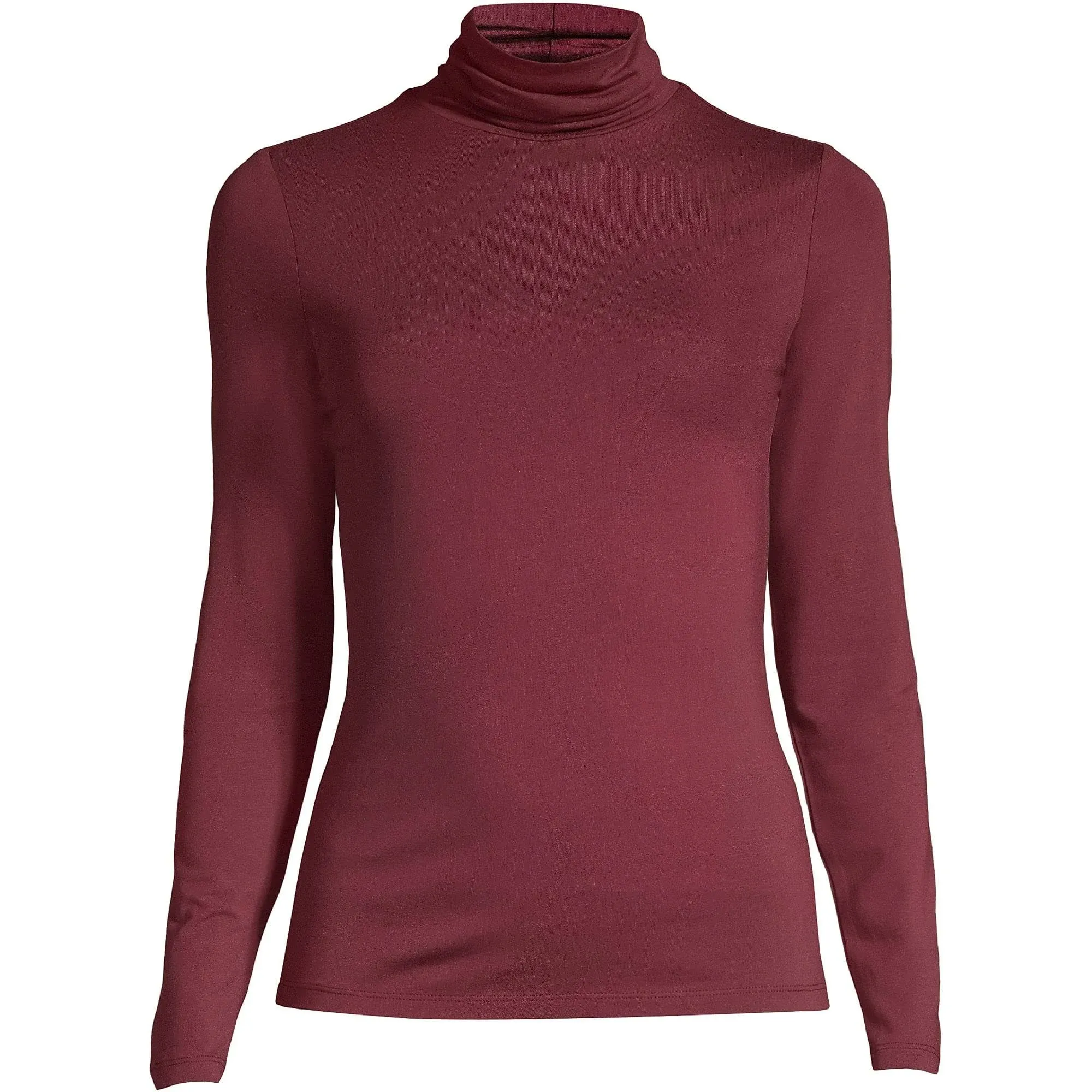 Lands' End Women's Tall Lightweight Fitted Long Sleeve Turtleneck