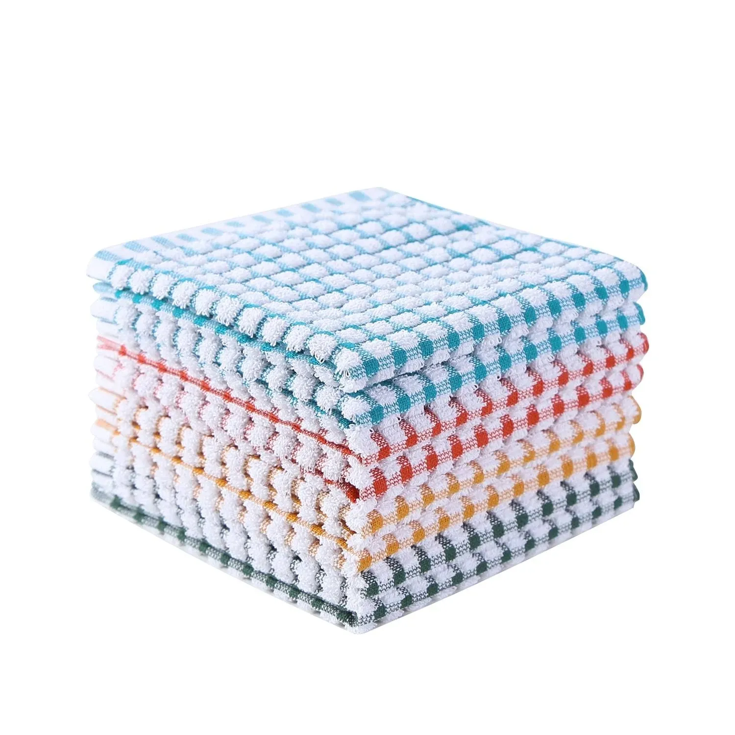 Dish Cloths for Kitchen Washing Dishes, Super Absorbent Dish Rags, Cotton Terry 