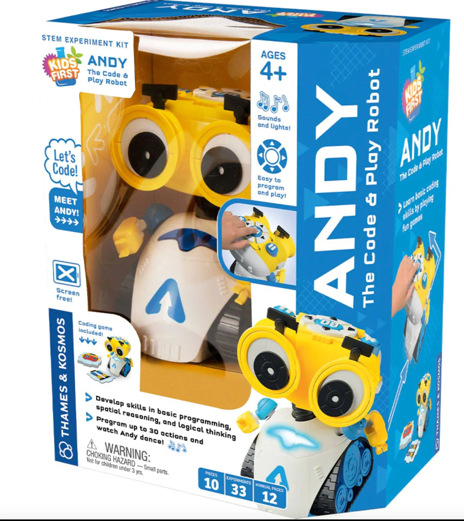 Andy the Code &amp; Play Robot Kids First STEM Educational toy Thames Kosmos 620394