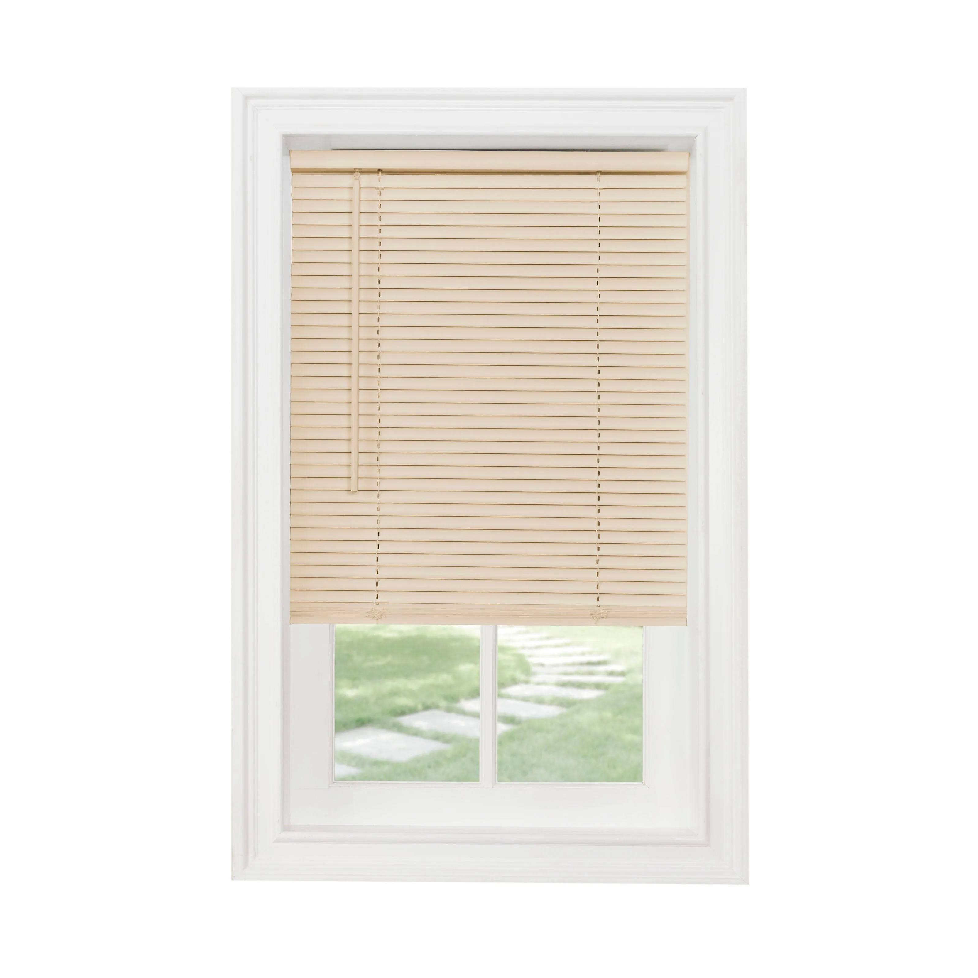 Cordless Morningstar 1&quot; Light Filtering Mini Window Blind Gray 35&quot; x 64&quot;