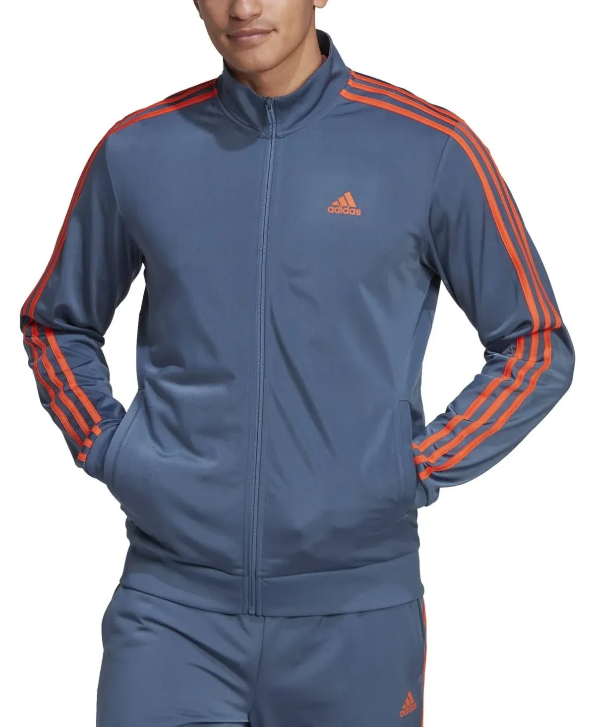 adidas Men's Essentials Warm-Up 3-Stripes Track Top